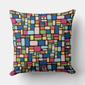 モザイク抽象芸術パターン050721 v3 クッション (裏面)