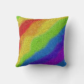 モザイク抽象芸術レインボーデザイン- クッション (裏面)