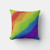 モザイク抽象芸術レインボーデザイン- クッション (正面)