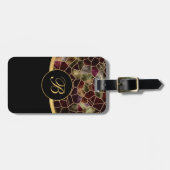 モザイク抽象芸術染色ガラス |カスタマイズ ラゲッジタグ (正面横)