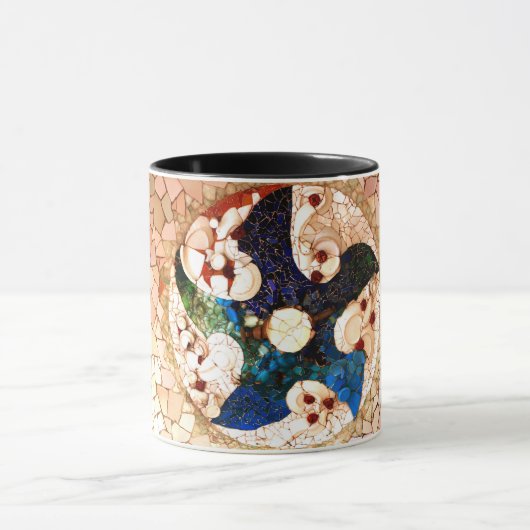 モザイク抽象芸術非比形石タイルガウディ マグカップ (中央)