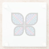 モザイク放射蝶 ガラスコースター (裏面)