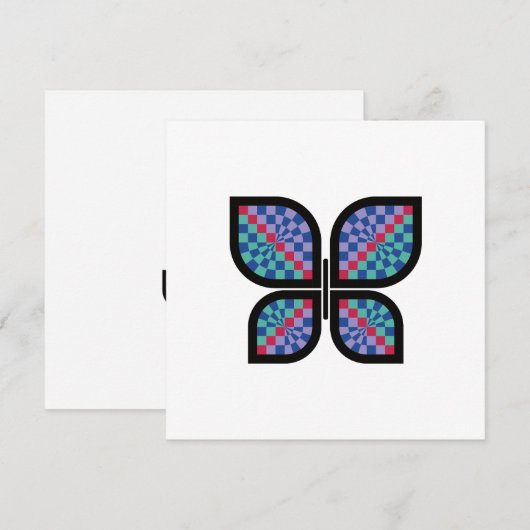 モザイク放射蝶 シーズンカード (正面/裏面)