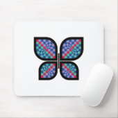 モザイク放射蝶 マウスパッド (マウス)
