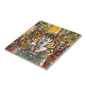 モザイク数々のカラー猫697 タイル (側面)