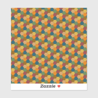 モザイク数々のド色の花輪パターン シール