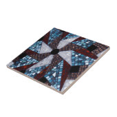 モザイク星のデザインの抽象美術の赤い青 タイル (側面)