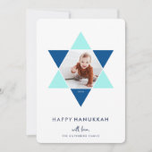 モザイク星 | Hanukkahフォトホリデー シーズンカード (正面)