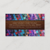 モザイク木製エレガント革ルック#12 名刺 (裏面)