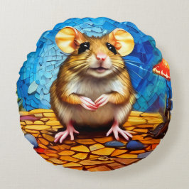 モザイク枕とクッション ラウンドクッション