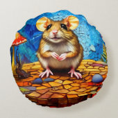 モザイク枕とクッション ラウンドクッション (裏面)