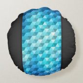 モザイク模様から成っている抽象的な背景 ラウンドクッション (裏面)