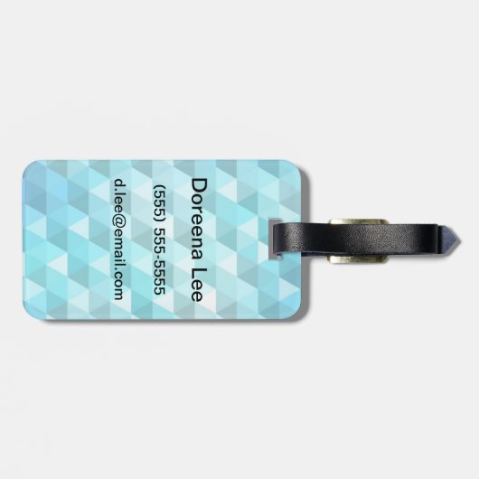 モザイク模様から成っている抽象的な背景 ラゲッジタグ (裏面横)