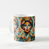 モザイク模様のスケッチ コーヒーマグカップ (正面左)