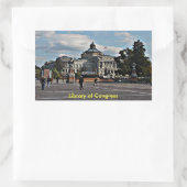 モザイク模様の国会図書館 長方形シール (バッグ)