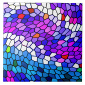 モザイク模様の紫色の青いピンクのセラミックタイル タイル (正面)