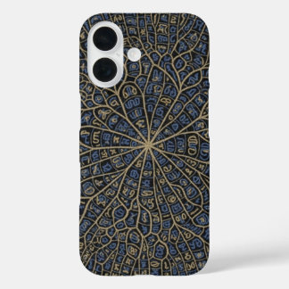 モザイク模様の複雑なスクリプトフォンケース iPhone 16ケース