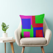 モザイク正方形ブロック大きなスローのクッション。 クッション (椅子)