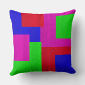 モザイク正方形ブロック大きなスローのクッション。 クッション (裏面)