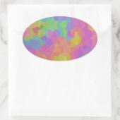 モザイク油スリック 楕円形シール (バッグ)