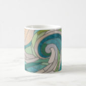 モザイク波と月 コーヒーマグカップ (中央)