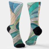 モザイク波と月 ソックス (傾斜あり)