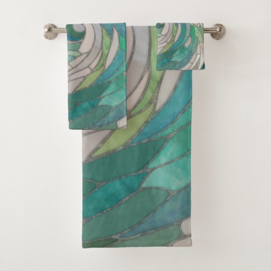 モザイク波と月 バスタオルセット (インサイチュ)