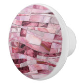 モザイク波 – ピンク大理石抽象芸術 セラミックノブ (右)