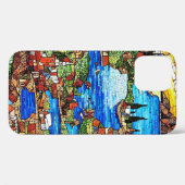 モザイク海のステンドガ地中海のラス Case-Mate iPhoneケース (裏面 (横))