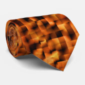 モザイク深い赤からオレンジ色のグラデーション ネクタイ (ロール)