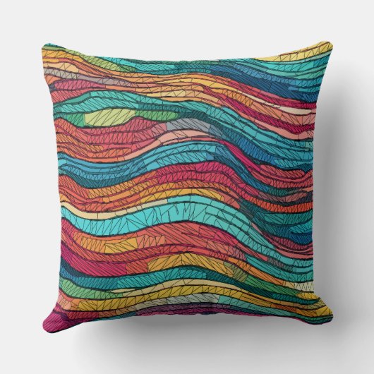 モザイク潮 クッション (裏面)