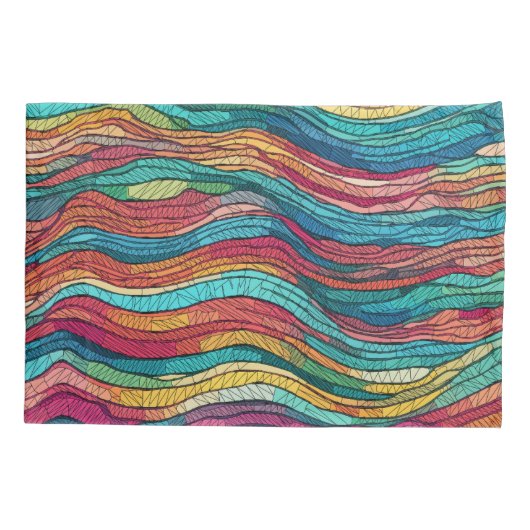 モザイク潮 枕カバー (裏面-左)