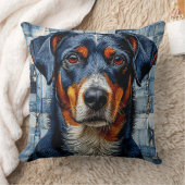 モザイク犬 クッション (ブランケット)