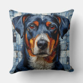 モザイク犬 クッション (裏面)