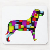 モザイク犬 マウスパッド (正面)