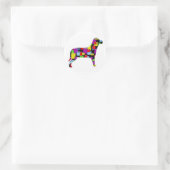 モザイク犬 ラウンドシール (バッグ)