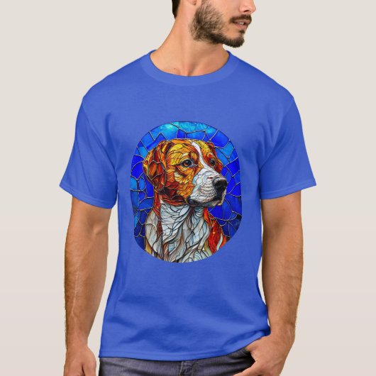 モザイク犬 Tシャツ (正面)