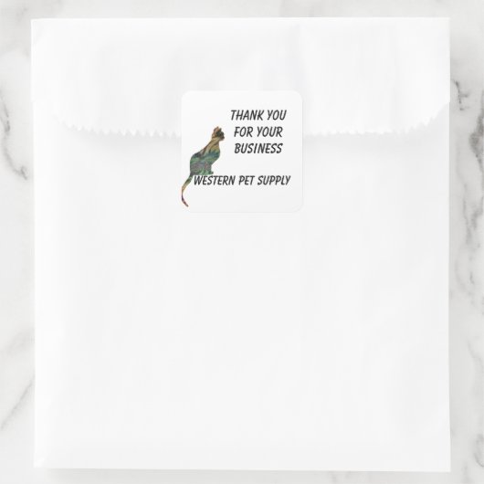 モザイク猫ビジネスストライプの感謝 スクエアシール (バッグ)