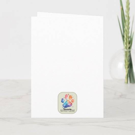 モザイク猫：エジプト抽象芸術インスパイア サンキューカード (裏面)