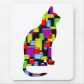 モザイク猫 マウスパッド (正面)