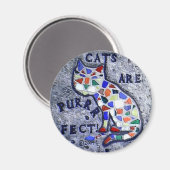 モザイク猫 マグネット (正面/裏面)