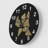 モザイク石造りの人 ラージ壁時計 (傾斜)