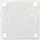 モザイク石(青と金ゴールド) ガラスコースター (裏面)