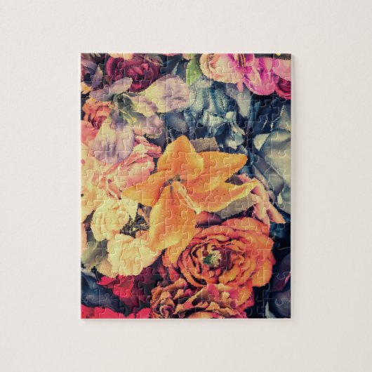 モザイク秋の花ジグソーパズル ジグソーパズル (縦)