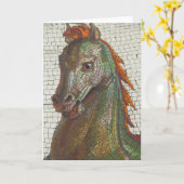 モザイク空白の馬 カード (黄色い花)