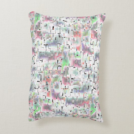 モザイク紙、ソフトから不透明な色と霧雨 アクセントクッション (裏面(縦))