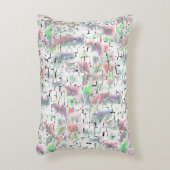 モザイク紙、ソフトから不透明な色と霧雨 アクセントクッション (正面(垂直))