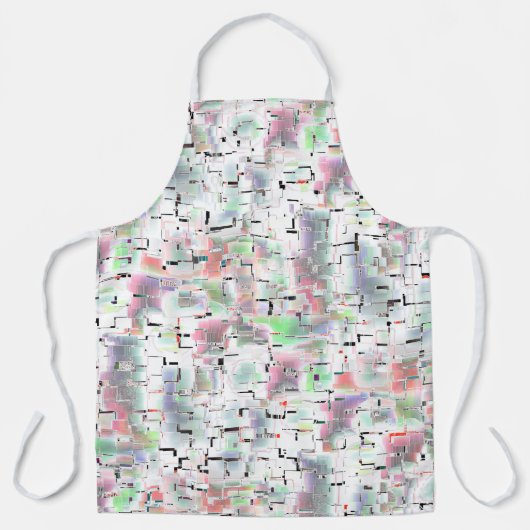 モザイク紙、ソフトから不透明な色と霧雨 エプロン (正面)