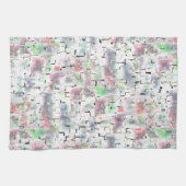 モザイク紙、ソフトから不透明な色と霧雨 キッチンタオル (横)