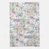 モザイク紙、ソフトから不透明な色と霧雨 キッチンタオル (縦)